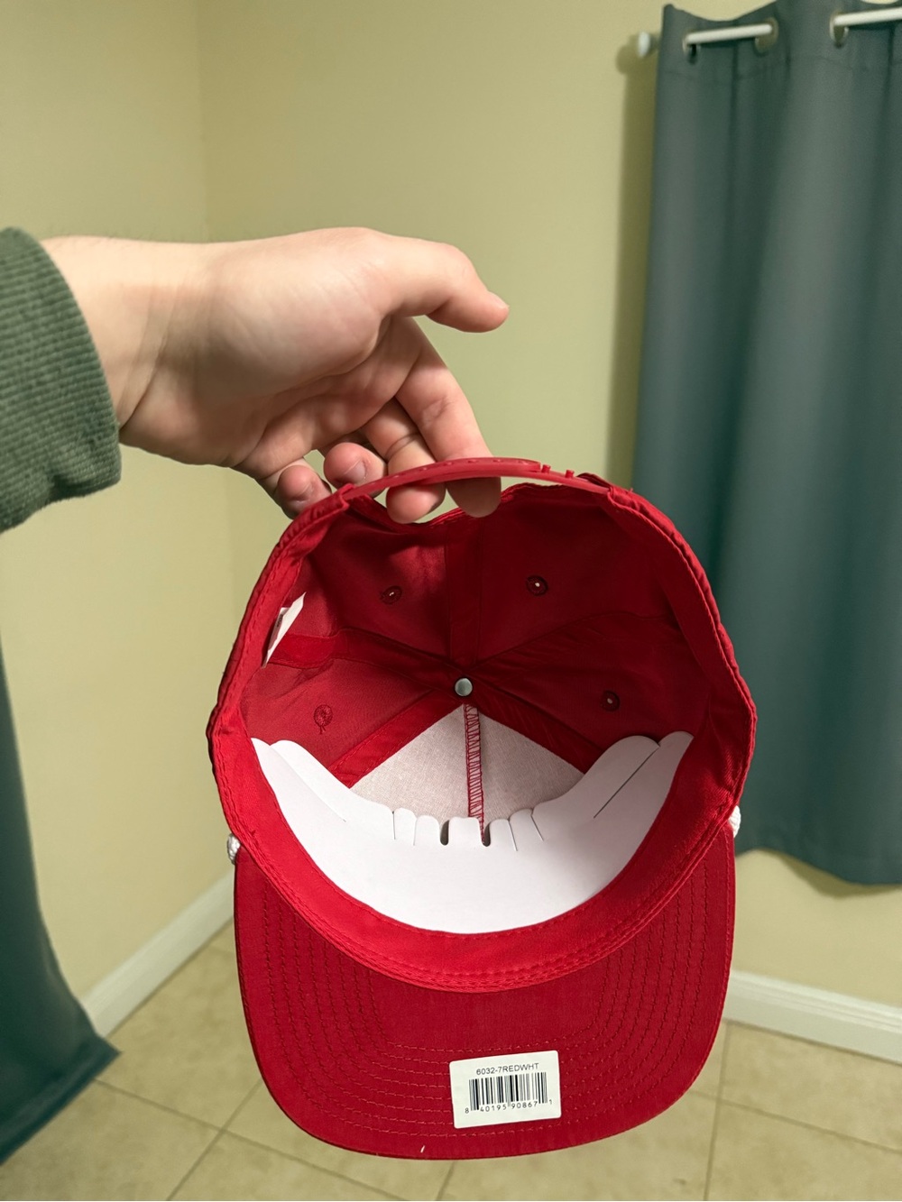Decky Red Rope-Trim Cap - Red - Picture 4 of 7